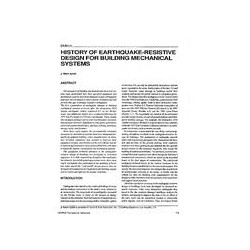 CH-93-01-1 -- History of Earthquake-Resistive Design for Building Mechanical Systems