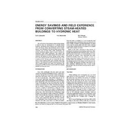 CH-93-15-3 -- Energy Savings and Field Experience from Converting Steam-Heated Buildings to Hydronic Heat