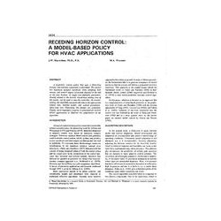 3634 -- Receding Horizon Control: A Model-Based Policy for HVAC Applications