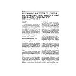 3720 -- Determining the Effect of Lighting on the Thermal Behaviour of Buildings Using a Simplified Computer Model with DOE-2