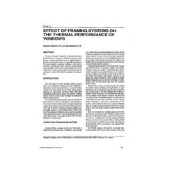 CH-93-07-1 -- Effect of Framing Systems on the Thermal Performance of Windows