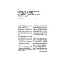 3629 -- Computerized Maintenance Management System in a Railway-Based Building Services Unit