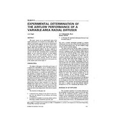 DE-93-08-3 -- Experimental Determination of the Airflow Performance of a Variable Radial Diffuser