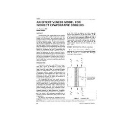 3731 -- An Effectiveness Model for Indirect Evaporative Coolers