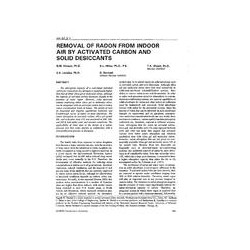 AN-92-03-1 -- Removal of Radon from Indoor Air by Activated Carbon and Solid Desiccants