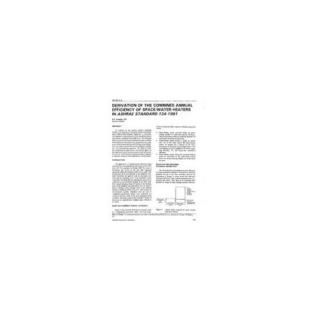 AN-92-02-2 -- Derivation of the Combined Annual Efficiency of Space-Water Heaters in ASHRAE Standard 124-1991