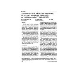 BA-92-06-4 -- Apparatus for Studying Transient Heat and Moisture Transfer in Fibreglass Batt Insulation