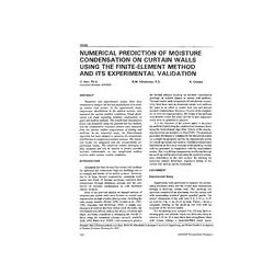 3596 -- Numerical Prediction of Moisture Condensation on Curtain Walls Using the Finite-Element Method and Its Experimental Vali