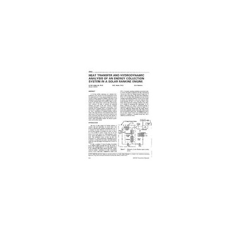 3593 -- Heat Transfer and Hydrodynamic Analysis of an Energy Collection System in a Solar Rankine Engine