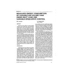 BA-92-03-4 -- Measured Energy Consumption of Variable-Air-Volume Fans Under Inlet Vane and Variable-Speed-Drive Control