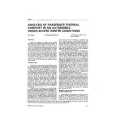 3466 -- Analysis of Passenger Thermal Comfort in an Automobile Under Severe Winter Conditions