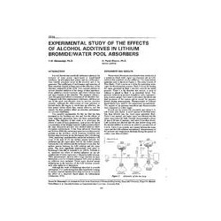 3534 -- Experimental Study of the Effects of Alcohol Additives in Lithium Bromide Water Pool Absorbers