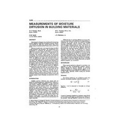 3498 -- Measurements of Moisture Diffusion in Building Materials