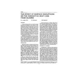 3496 -- The Effect of Surface Disruptions on the Convective Heat Loss from Glazing