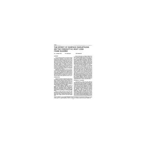 3496 -- The Effect of Surface Disruptions on the Convective Heat Loss from Glazing