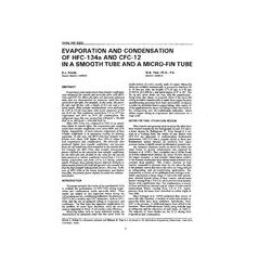 3495 (RP-630) -- Evaporation and Condensation of HFC-134a and CFC-12 in a Smooth Tube and a Micro-Fin Tube