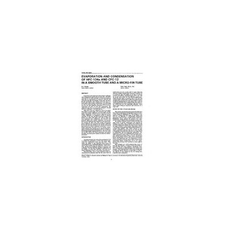 3495 (RP-630) -- Evaporation and Condensation of HFC-134a and CFC-12 in a Smooth Tube and a Micro-Fin Tube