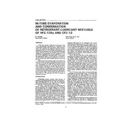 3494 (RP-630) -- In-Tube Evaporation and Condensation of Refrigerant-Lubricant Mixtures of HFC-134a and CFC-12