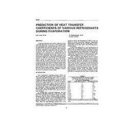 3492 -- Prediction of Heat Transfer Coefficients of Various Refrigerants During Evaporation