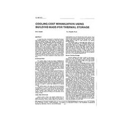 SL-90-14-3 -- Cooling Costs Minimization Using Building Mass for Thermal Storage