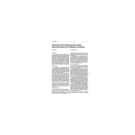 SL-90-14-3 -- Cooling Costs Minimization Using Building Mass for Thermal Storage