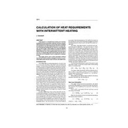 3315 -- Calculation of Heat Requirements with Intermittent Heating