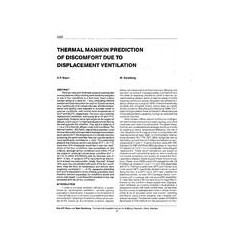 3307 -- Thermal Manikin Prediction of Discomfort Due to Displacement Ventilation