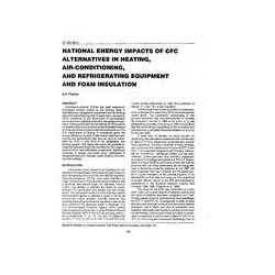 AT-90-25-3 -- National Energy Impacts of CFC Alternatives in Heating, Air Conditioning and Refrigerating Equipment and Foam Insu