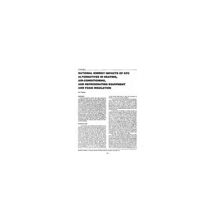 AT-90-25-3 -- National Energy Impacts of CFC Alternatives in Heating, Air Conditioning and Refrigerating Equipment and Foam Insu