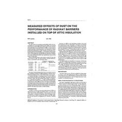 3410 -- Measured Effects of Dust on the Performance of Radiant Barriers Installed on Top of Attic Insulation