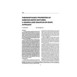 3319 -- Thermodynamic Properties of Ammonia-Water Mixtures: A Generalized Equation-of-State Approach