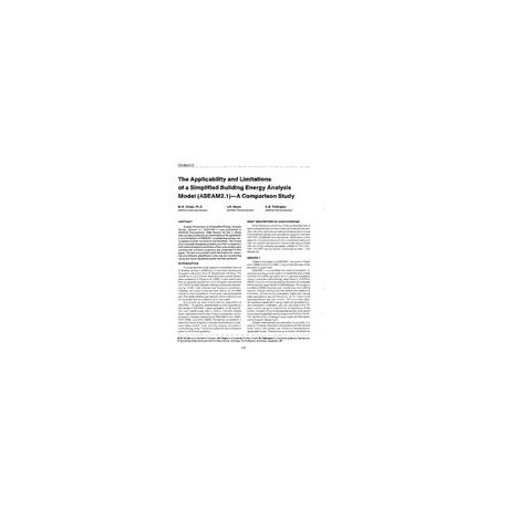 CH-89-21-2 -- The Applicability and Limitations of a Simplified Building Energy Analysis Model (ASEAM2.1) - A Comparison Study