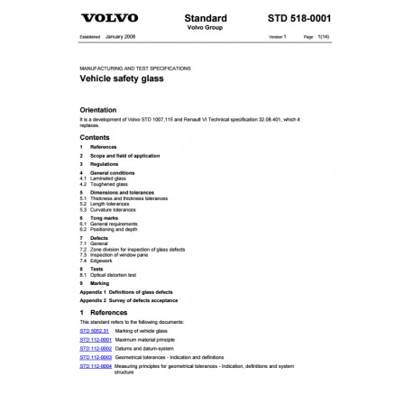 VOLVO STD 518-0001 0