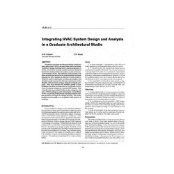 VA-89-15-5 -- Integrating HVAC System Design and Analysis in a Graduate Architectural Studio