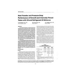 3293 (RP-469) -- Heat Transfer and Pressure Drop Performance of Smooth and Internally Finned Tubes with Oil and Refrigerant 22 M