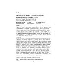 3184 -- Analysis of a Vapor-Compression Refrigeration System with Mechanical Subcooling