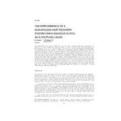 3176 -- The Performance of a Run-Around Heat Recovery System Using Aqueous Glycol as a Coupling Liquid