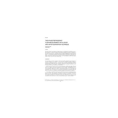 3161 -- Two-Phase Refrigerant Flow Measurement with Liquid and Vapor Separation Technique