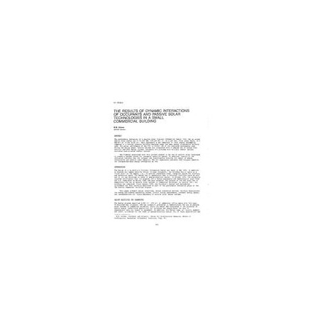 NY-87-22-5 -- The Results of Dynamic Interactions of Occupants and Passive Solar Technologies in a Small Commercial Building