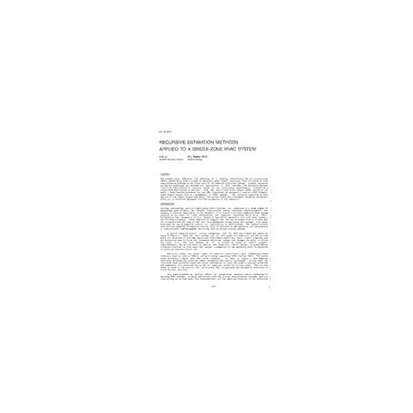 NY-87-22-3 -- Recursive Estimation Methods Applied to a Single-Zone HVAC System