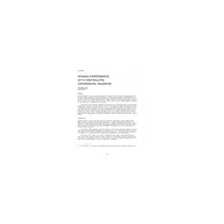 NY-87-22-1 -- Dynamic Performance of PI Controllers: Experimental Validation