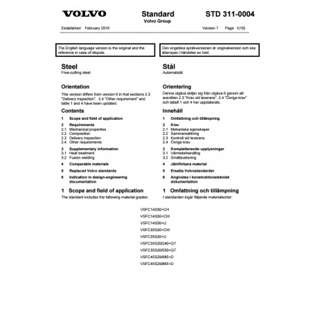 VOLVO STD 311-0004 0