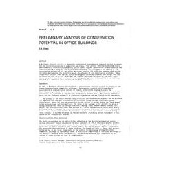 PO-86-07-3 -- Preliminary Analysis of Conservation Potential in Office Buildings