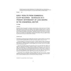 PO-86-07-1 -- Early Results from Commercial ELCAP Buildings: Schedules as a Primary Determinant of Load Shapes in the Commercial