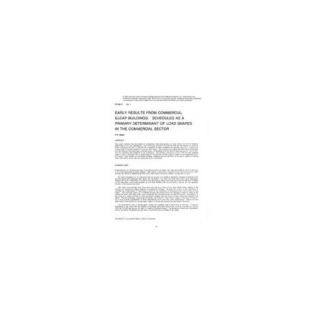 PO-86-07-1 -- Early Results from Commercial ELCAP Buildings: Schedules as a Primary Determinant of Load Shapes in the Commercial