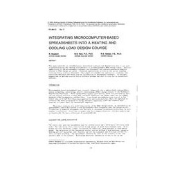 PO-86-03-5 -- Integrating Microcomputer-Based Spreadsheets into a Heating and Cooling Load Design Course