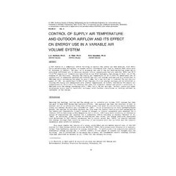 PO-86-01-3 -- Control of Supply Air Temperature and Outdoor Airflow and Its Effect on Energy Use in Variable Air Volume System