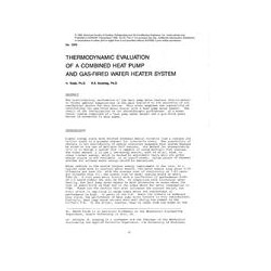 2976 -- Thermodynamic Evaluation of a Combined Heat Pump and Gas-Fired Water Heater System