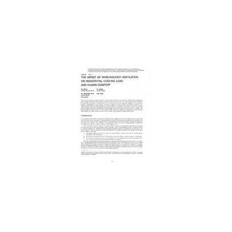 PO-86-15-2 -- The Impact of Wind-Induced Ventilation on Residential Cooling Load and Human Comfort