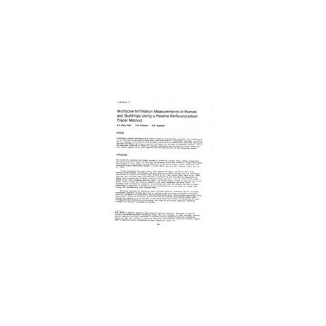 HI-85-35-3 -- Multizone Infiltration Measurements in Homes and Buildings Using a Passive Perfluorocarbon Tracer Method